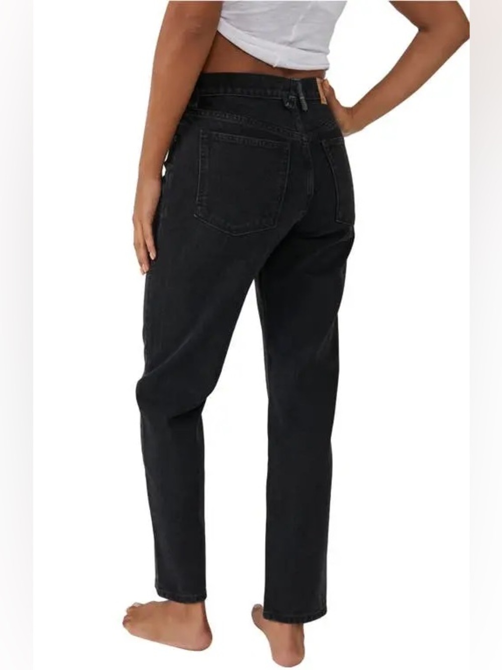 New We The Free A New Day High Waist Straight Leg Nonstretch Jeans | Black | 24
